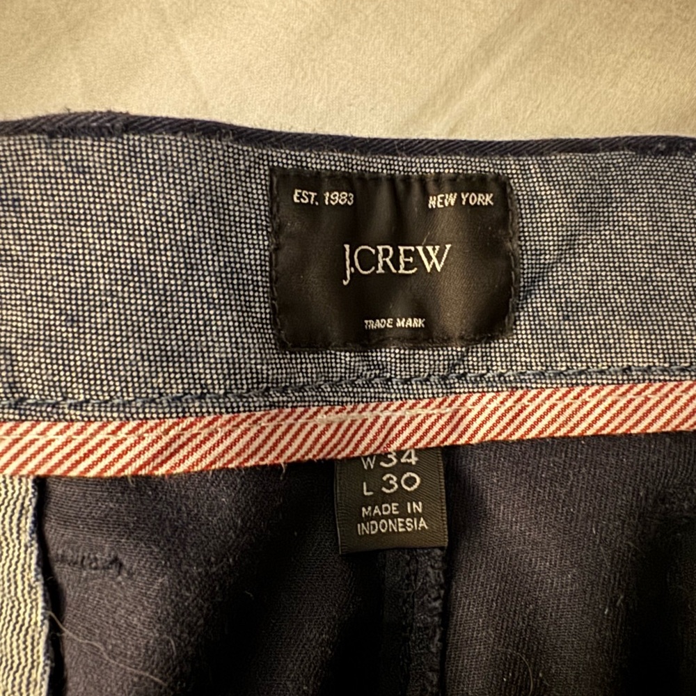J.Crew Men's Navy 770 Straight Chinos - 34x30